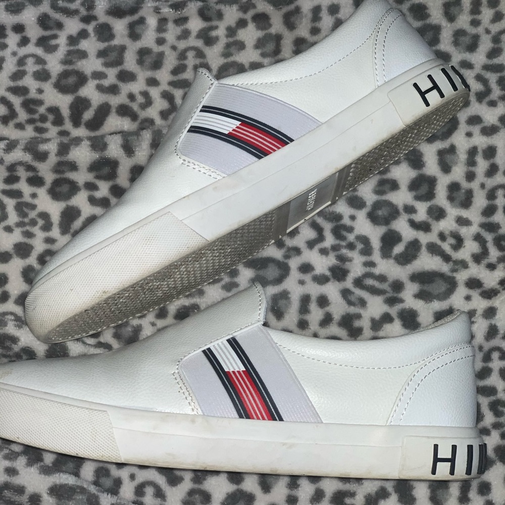 Tommy Hilfiger White Slip Ons